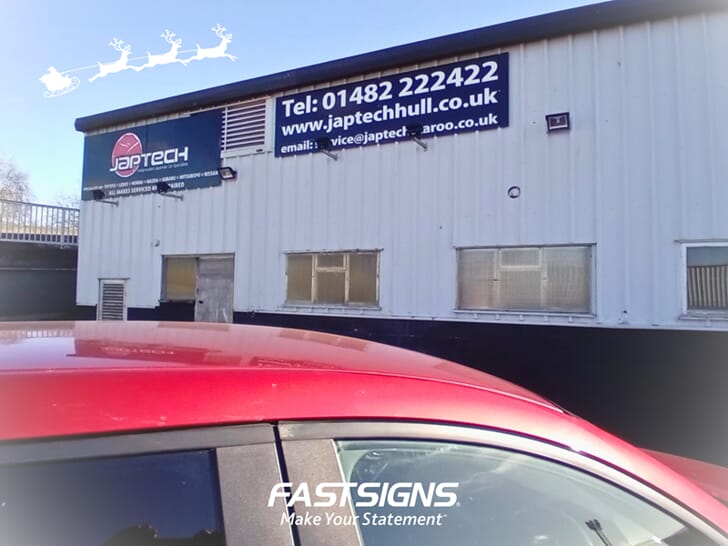 An image of the Japtech outdoor signage.